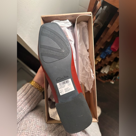 NWT Clark’s Ubree Burgundy Leather Ballet Flats - Picture 6 of 7